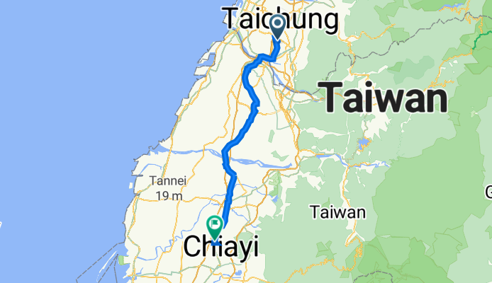 市政路406號, 西屯區 to 建國路一段136–280號, 民雄鄉