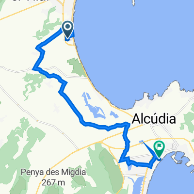 Carrer de l'Alfabeguera, 21, Pollença to Carrer de Minerva, 11, Alcúdia