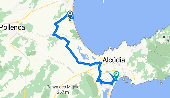 Carrer de l'Alfabeguera, 21, Pollença to Carrer de Minerva, 11, Alcúdia