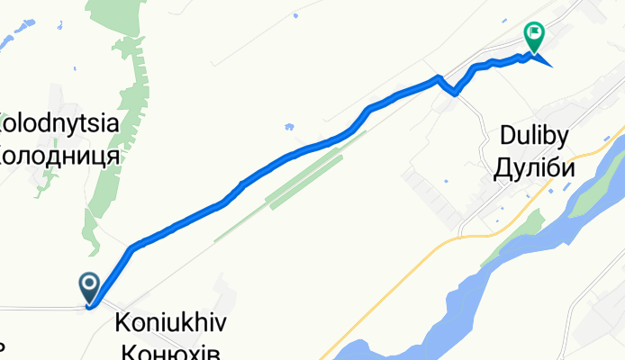 вул. Олекси Гасина, Конюхів to вулиця Лопатинського, Грабовець