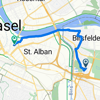 Burenweg 5, Birsfelden nach Sternengasse 2–10, Basel