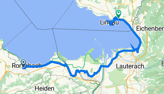 Industriestrasse 36, Rorschach nach Bregenzer Straße 48, Lindau (Bodensee)