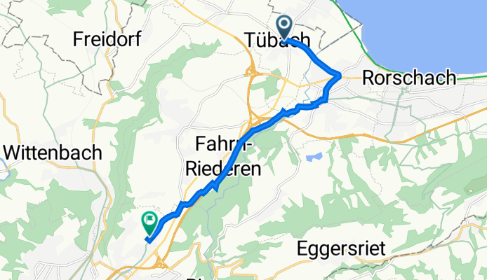 Ruhebergstrasse 3, Tübach nach Brauerstrasse 95, St. Gallen