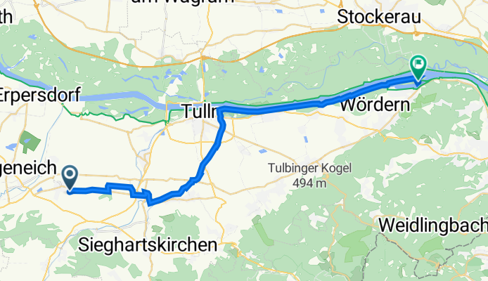 Grillenbergsiedlung 3, Michelhausen nach Linkes Donauufer 1, Sankt Andrä-Wördern