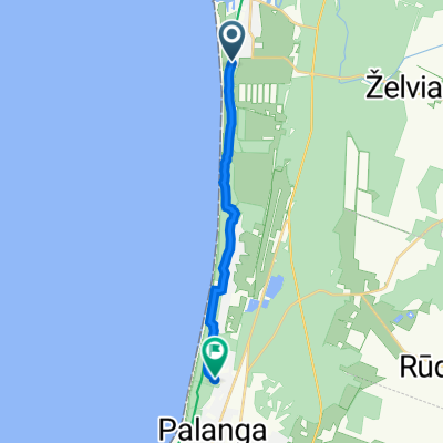 Ošupio tak. 3A, Palanga to Vanagupės g. 7I, Palanga