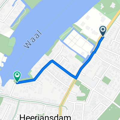 Molenweg 28, Heerjansdam naar Prins Bernhardstraat 2, Heerjansdam