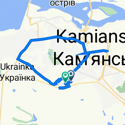 От вулиця Пржевальського 34, Кам’янське до вулиця Попова 146, Кам’янське