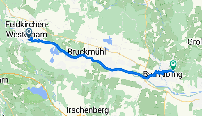 Weidacher Straße 30, Feldkirchen-Westerham nach Mitterfeldstraße 54, Bad Aibling