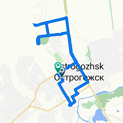 От Комсомольская улица 58, Острогожск до Комсомольская улица 73, Острогожск