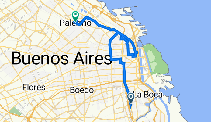 Ruta desde Avenida Montes de Oca 1028, Buenos Aires