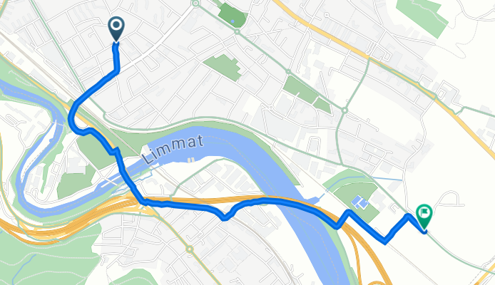 Säntisstrasse 28, Wettingen nach Tägerhardstrasse 151, Wettingen