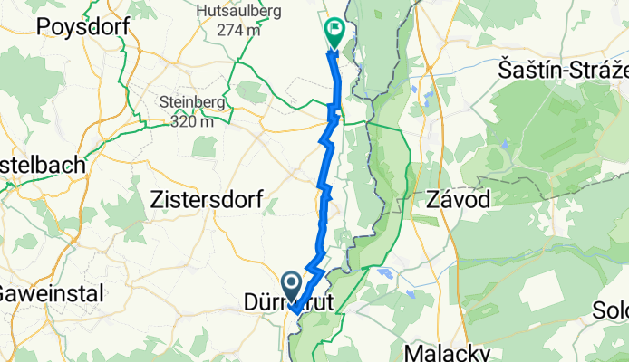 Hauptstraße 28, Dürnkrut nach Bahnstraße, Rabensburg