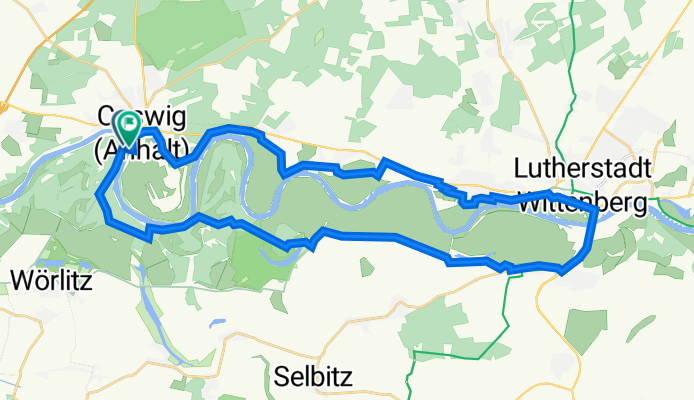 von Coswig an der Elbe über Wittenberg und zurück