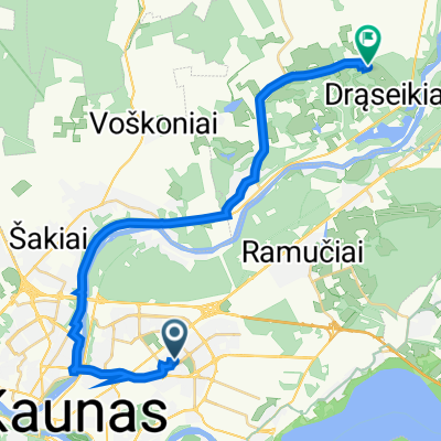 V. Krėvės prospektas 19, Kaunas to Drąseikių gatvė 96, Didžiosios Lapės