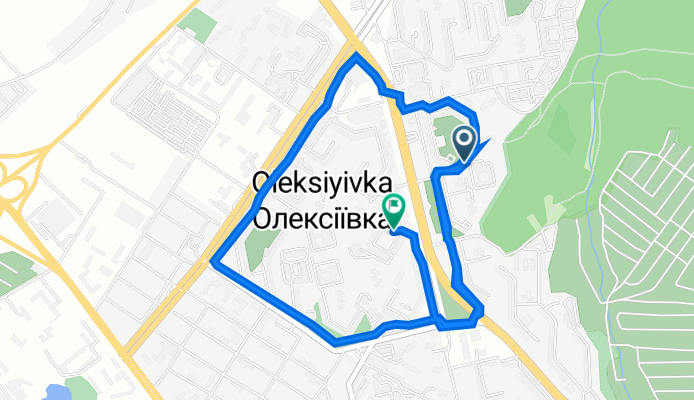 От проспект Людвіга Свободи 46А, Харків до просп. Людвіга Свободи 35, Харків