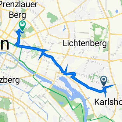 Mellenseestraße 57, Berlin nach Straße ohne Straßennamen, Berlin