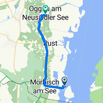 Badeanlage 1, Mörbisch am See nach Hauptstraße 1, Oggau am Neusiedler See