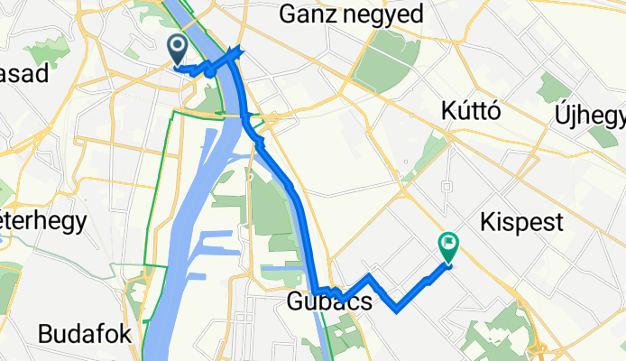 Lágymányosi utca 11., Budapest to Zalán utca 41., Budapest