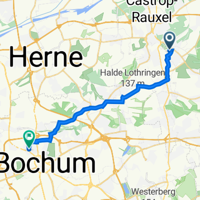 Zur Cottenburg 28, Castrop-Rauxel nach Hedwigstraße 19, Bochum