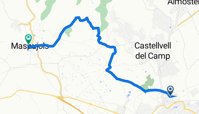 Carrer Duesaigües 27, Reus to Carrer de Dalt 30, Maspujols