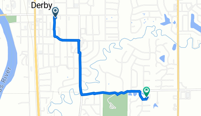 124 N Derby Ave, Derby to 1412 E Box Elder Ct, Derby