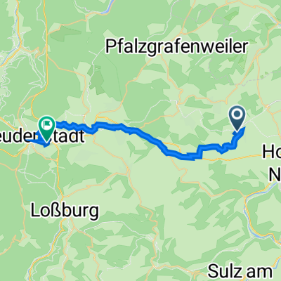 Forststraße 16, Horb am Neckar nach Hauptbahnhof 1, Freudenstadt