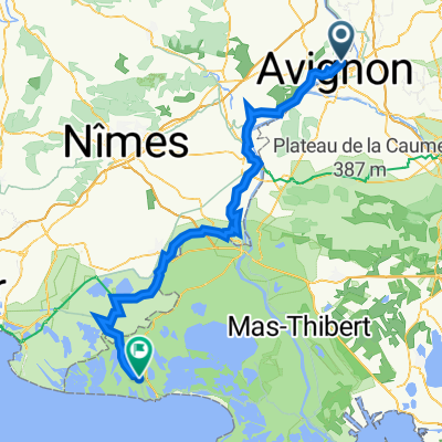 Chemin de Bellegarde 151, Avignon nach Route D’Aigues Mortes 47, Saintes-Maries-de-la-Mer