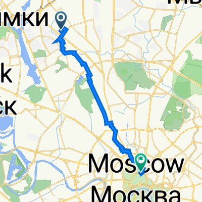 От Ангарская улица, Москва до Никольская улица 21, Москва