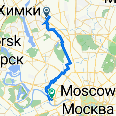 От Ангарская улица, Москва до Шмитовский проезд 39к2, Москва