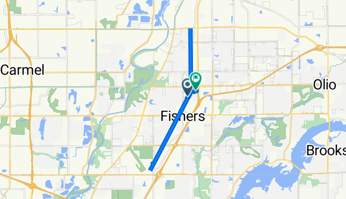 12376 Traverse Pl, Fishers to 12451 Keeley Ct, Fishers