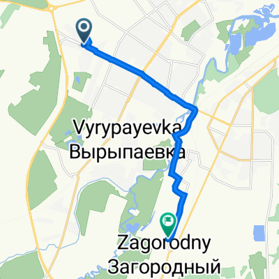 От Камышинская улица 95б, Ульяновск до Профсоюзная улица 62, Ульяновск