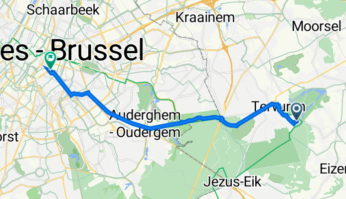 Kisteveldlaan 22, Tervuren naar Marnixlaan 24, Brussel/Bruxelles