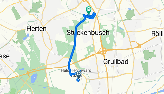 Straße ohne Straßennamen, Herten nach Holthoffstraße 120C, Recklinghausen