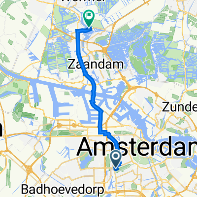 Zocherstraat 32, Amsterdam to Schansend 1, Zaandam