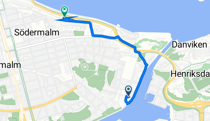 Tegelviksgatan 81, Stockholm to Fjällgatan 23B, Stockholm