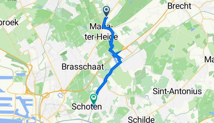Bredabaan 942, Brasschaat naar Jagersdreef, Schoten