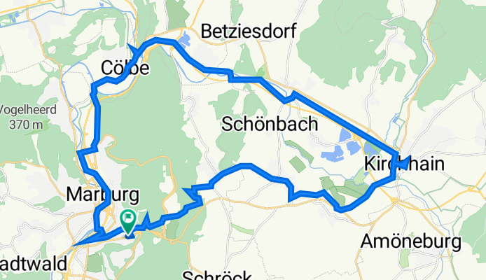 Marburg - Kirchhain - Marburg