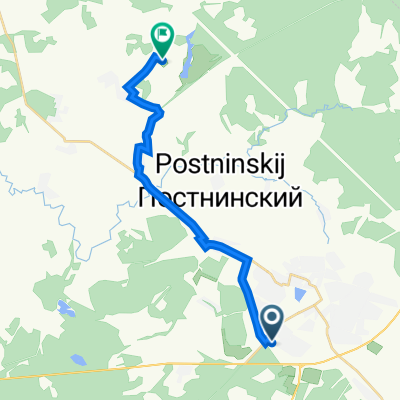 От улица Мира 5, Родники до Красное шоссе