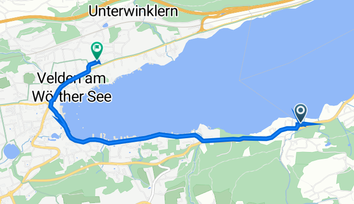 Auen-Süduferstraße 175, Schiefling am Wörthersee to Klagenfurter Straße 11, Velden am Wörther See