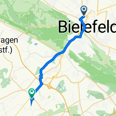 Weststraße 79, Bielefeld nach Bokelstraße 3, Bielefeld
