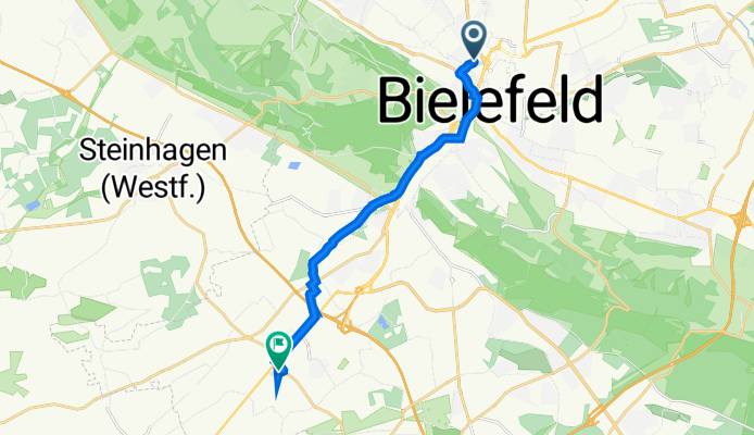 Weststraße 79, Bielefeld nach Bokelstraße 3, Bielefeld