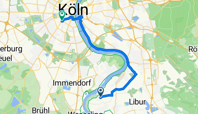 Sandbergstraße 67, Köln nach Luxemburger Straße 19, Köln