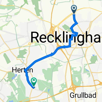 Halterner Straße 166, Recklinghausen nach Herner Straße 3A, Herten