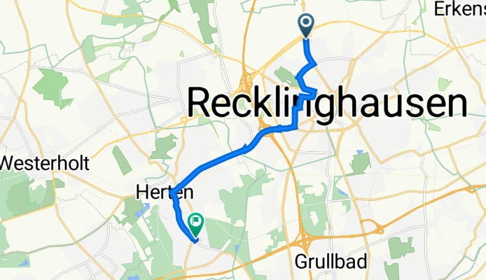 Halterner Straße 166, Recklinghausen nach Herner Straße 3A, Herten