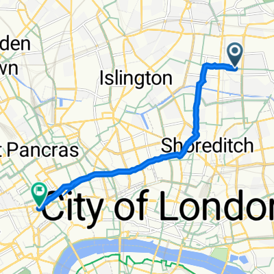 56 Middleton Road, London to 2 Central Saint Giles Piazza, London
