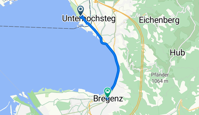 Fraunhoferstraße 20, Lindau (Bodensee) nach Rathausstraße 11, Bregenz