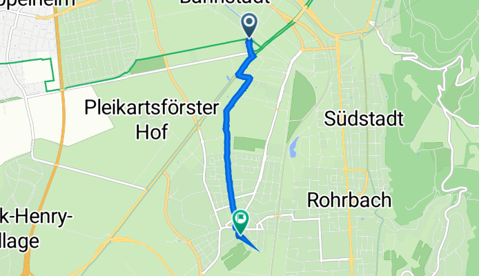 Bahnstadt, Heidelberg nach Oberdorfstraße 3/1, Heidelberg