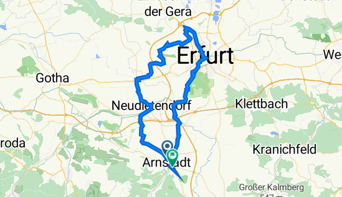 Am Bahnhof 1, Arnstadt nach Nikolaus-Kopernikus-Weg 21, Arnstadt