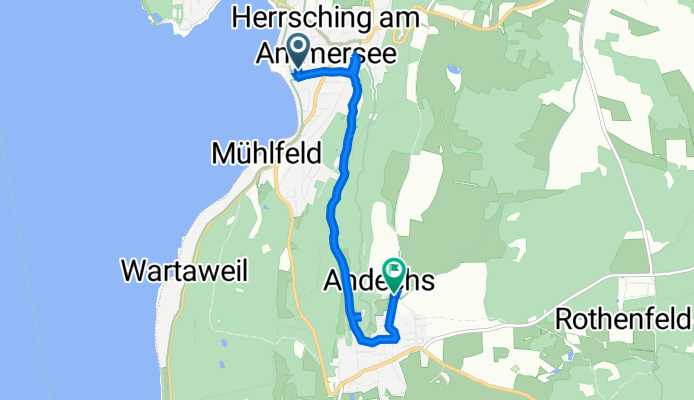 Zum Landungssteg 5, Herrsching am Ammersee to Andechser Straße 45