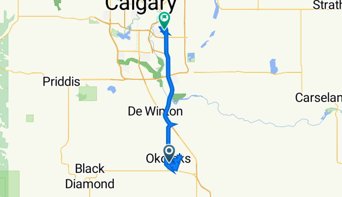 181 Woodhaven Dr, Okotoks to Ogden Shops, Calgary